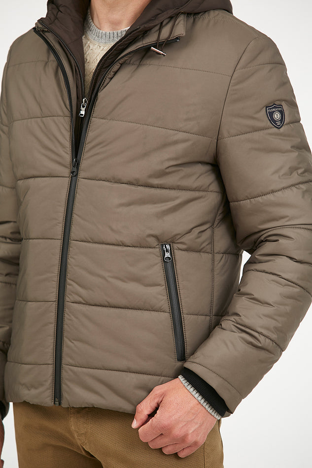 Florentino Padded Jacket with Removable Hood | Chestnut