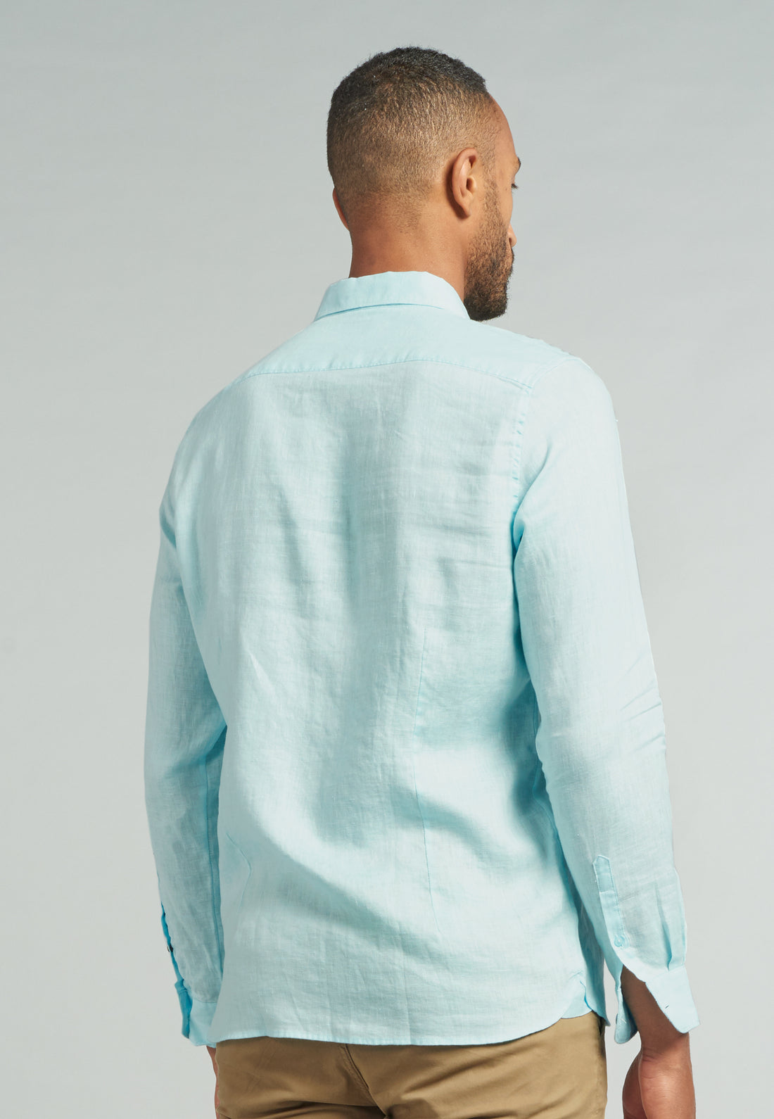 Dstrezzed Jagger L/S Linen Shirt | Azure Blue