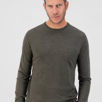 Dstrezzed Merino Crew Neck Jumper | Dark Green