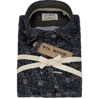 Fil Noir Treviso HBD L/S Shirt | Night Dark Blue