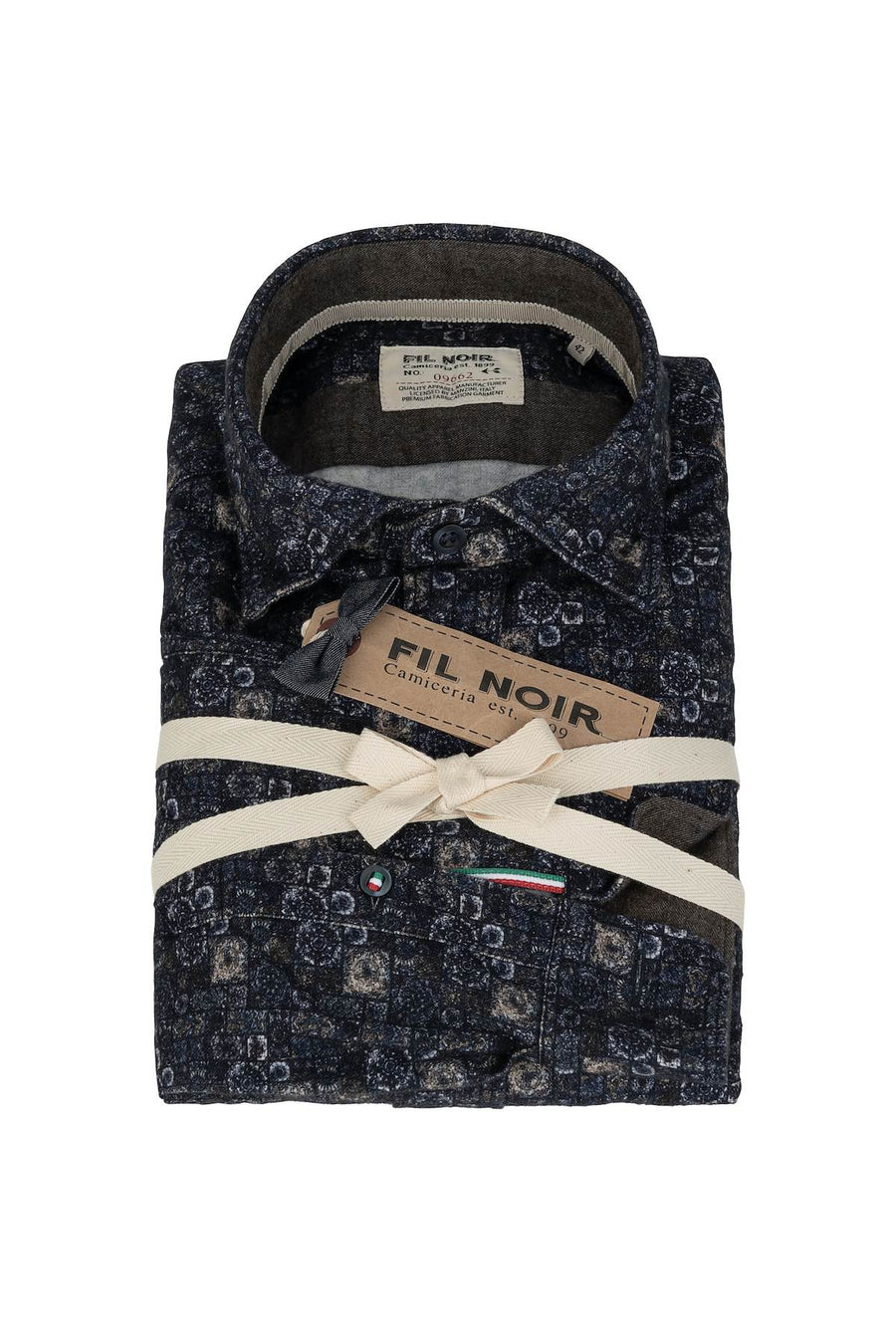 Fil Noir Treviso HBD L/S Shirt | Night Dark Blue