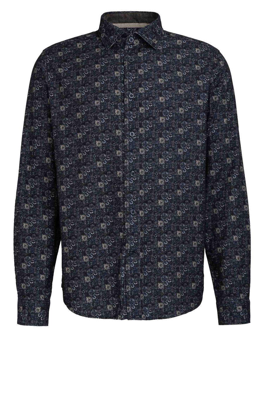 Fil Noir Treviso HBD L/S Shirt | Night Dark Blue