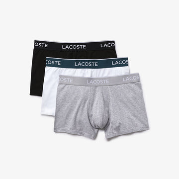 Lacoste 3pk Basic Trunks | Black/White/Grey