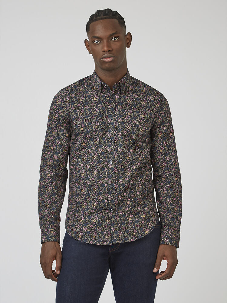 Ben Sherman L/S Shirt British Floral | Night