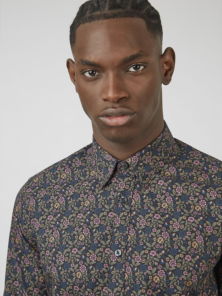 Ben Sherman L/S Shirt British Floral | Night