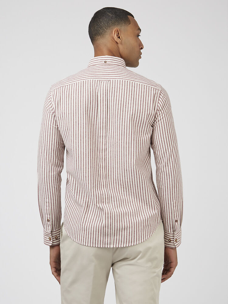 Ben Sherman Recycled Cotton Oxford | Red Stripe