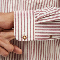 Ben Sherman Recycled Cotton Oxford | Red Stripe