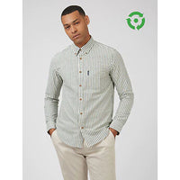 Ben Sherman Recycled Cotton Oxford | Green Stripe