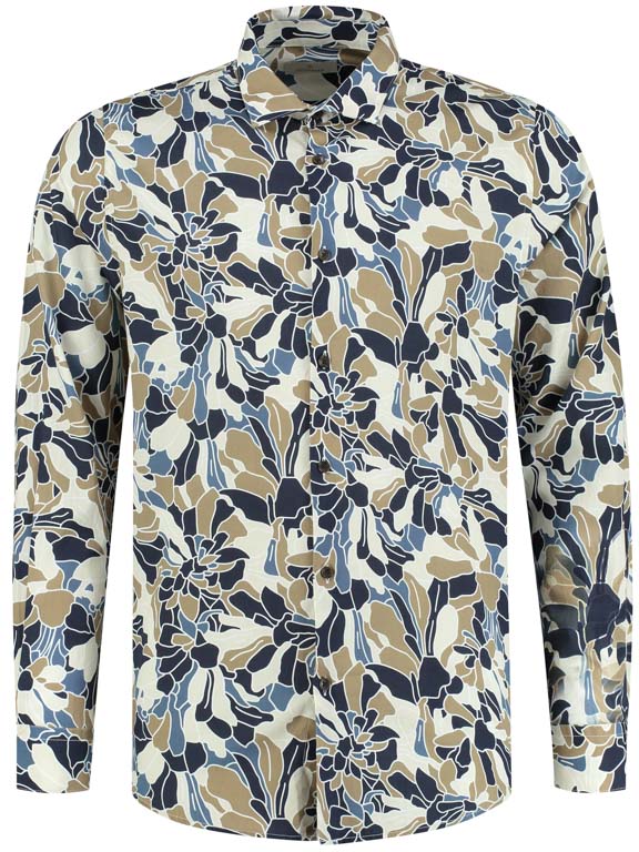 Dstrezzed Camo L/S Shirt | Dark Navy
