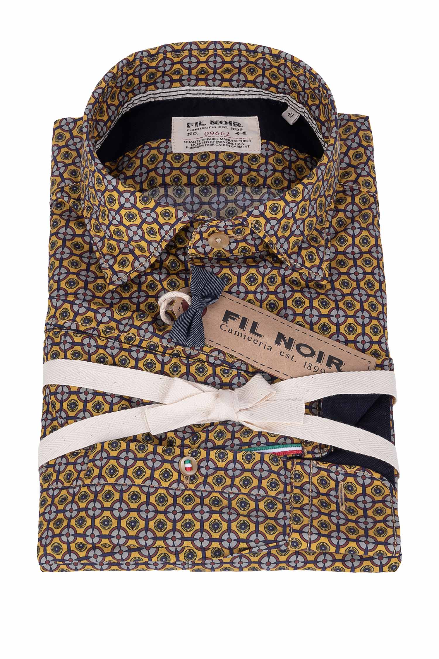 Fil Noir Treviso HBD L S Shirt Mustard