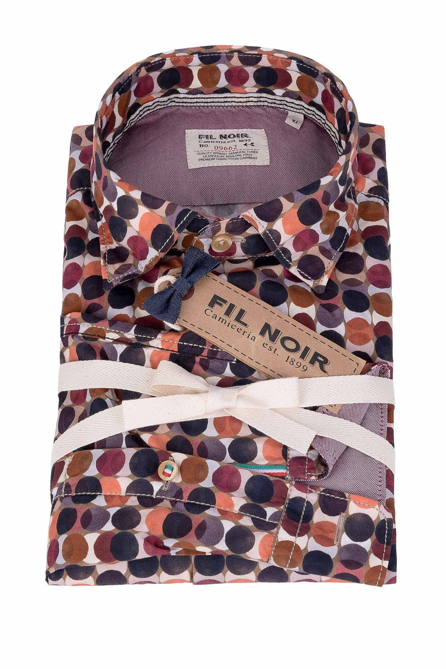 Fil Noir Treviso HBD L/S Shirt | Burgundy