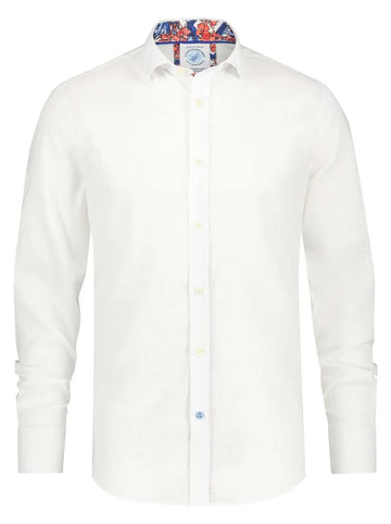 A Fish Named Fred Linen L/S Shirt | White