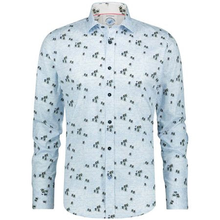 A Fish Named Fred L/S Shirt | Cycling Blue