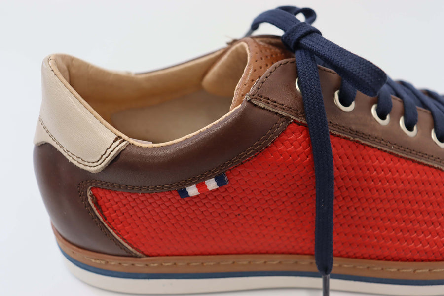 Italianino Harry Sneaker | Red & Brown