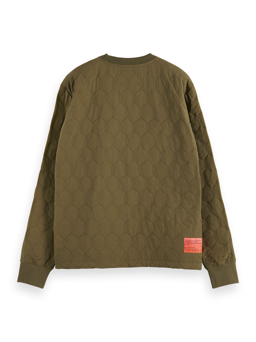 Scotch & Soda Quilted Felpa | Military Green