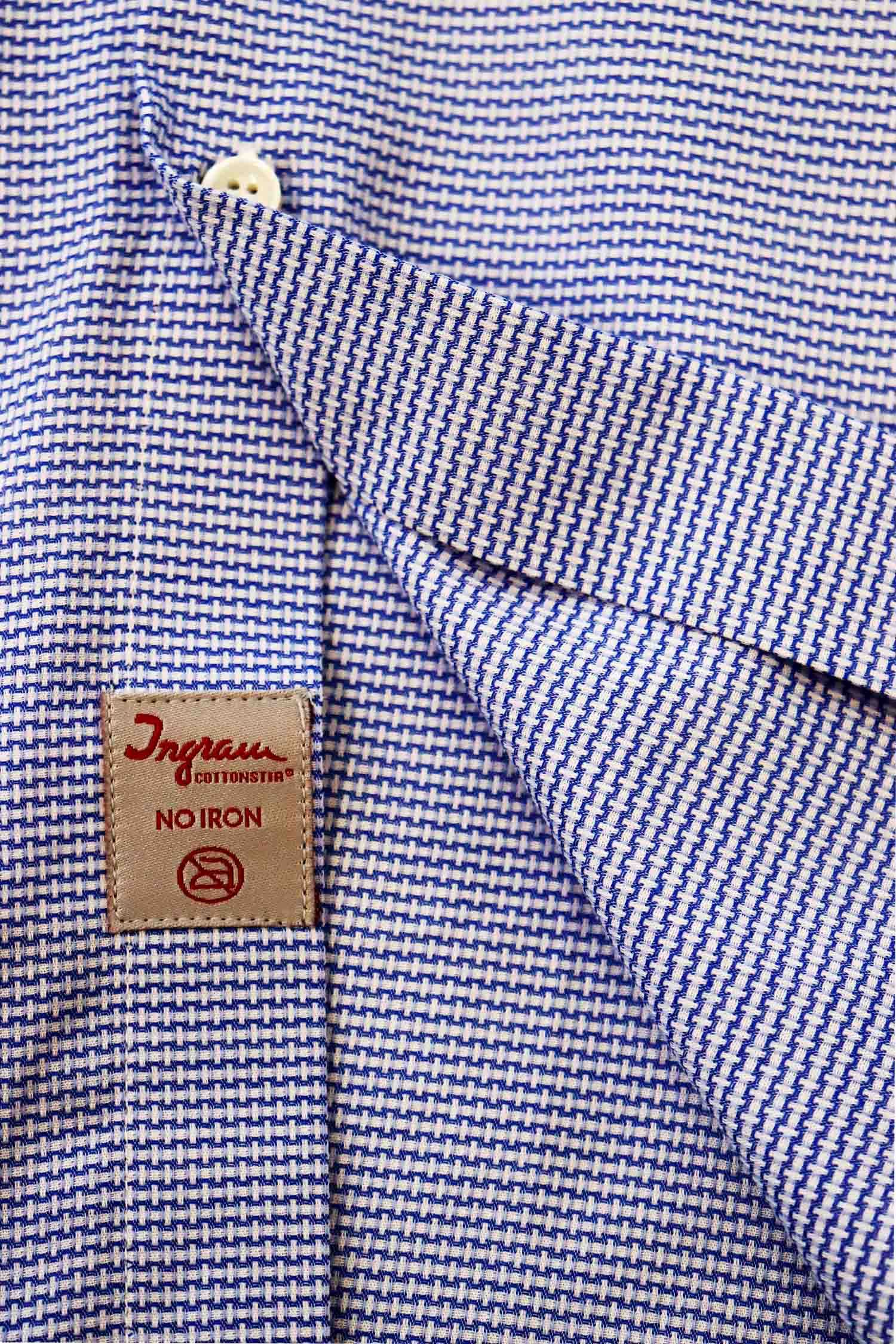 Ingram L/S Business Shirt | Blue Texture