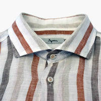 Ingram L/S Linen Shirt | Summer Stripe