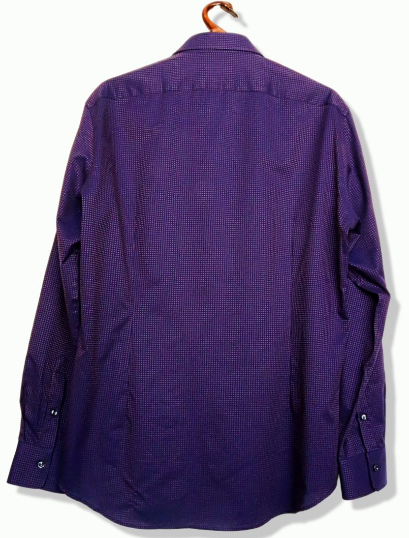 Ingram L/S Shirt | Navy Beige Squares