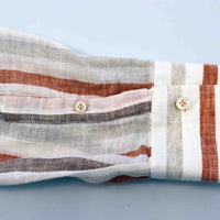 Ingram L/S Linen Shirt | Summer Stripe