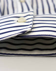 Ingram L/S Business Shirt | White & Blue Chalk Stripe