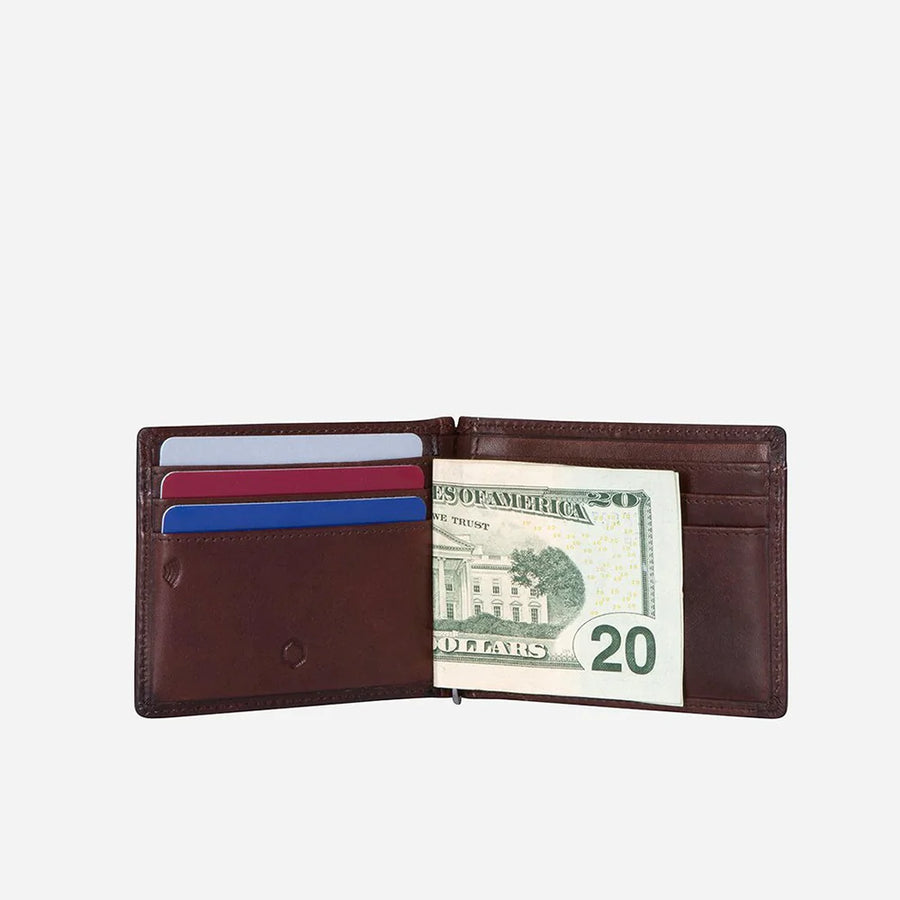 Jekyll & Hide Leather Money Clip Wallet | Coffee