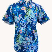 John Lennon S/S Shirt | Blue Floral