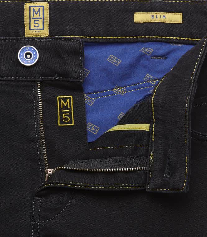 Meyer M5 Jeans Black-Black Slim - Alexanders on Tennyson