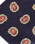 Tino Cosma Tie | Navy Paisley Crest