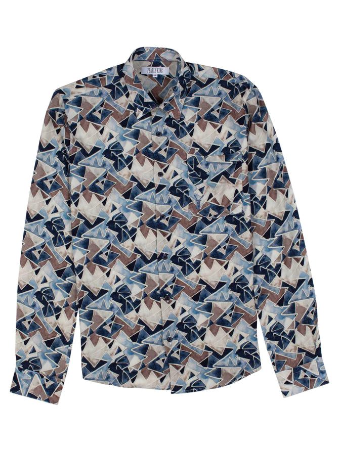 Pearly King Marine L/S Shirt | Vintage Blue