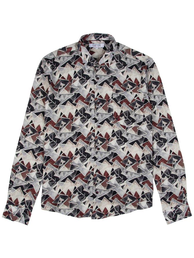 Pearly King Marine L/S Shirt | Burgundy