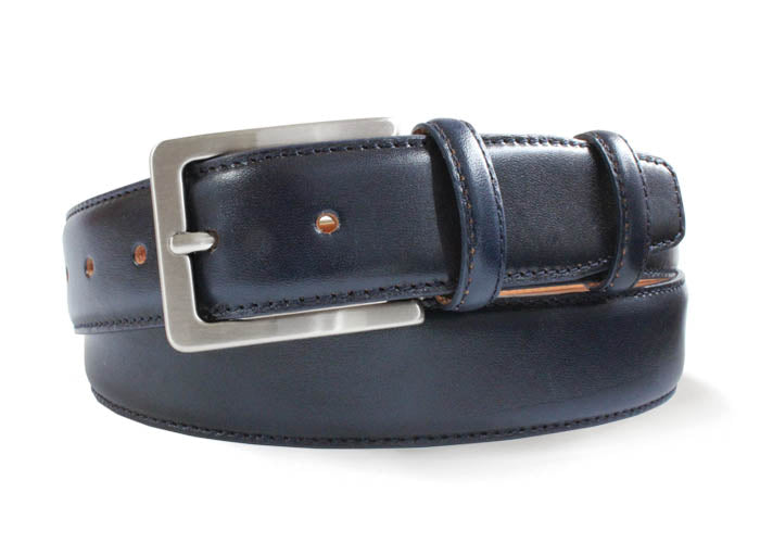 Robert Charles Navy Blue Leather Belt 1135