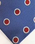 Rembrandt Tie | Blue & Wine Dots
