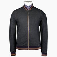 Rembrandt Domino Navy Knit Bomber - Alexanders on Tennyson