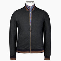 Rembrandt Domino Navy Knit Bomber - Alexanders on Tennyson