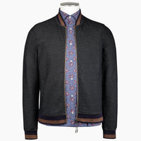 Rembrandt Domino Navy Knit Bomber - Alexanders on Tennyson