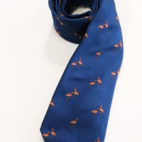 Tino Cosma Tie | Royal Blue Flamingo