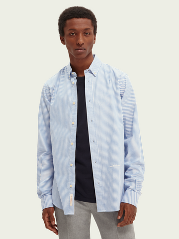 Scotch & Soda Classic Organic Cotton L/S Shirt | Blue