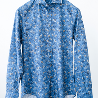 Florentino  L/S Shirt | Denim Flowers