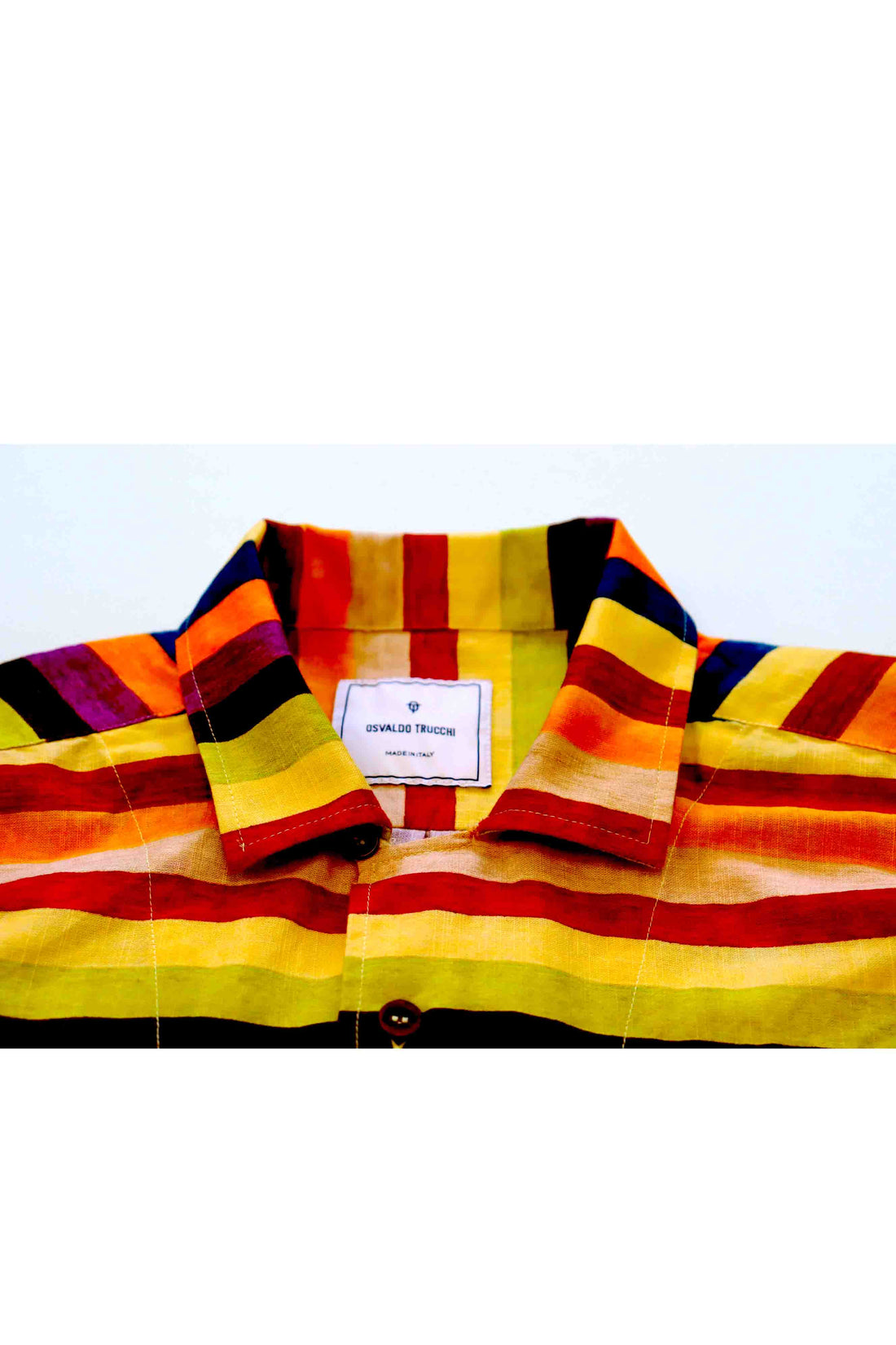 Osvaldo Trucchi S/S Shirt | Horizontal Stripe Ochre