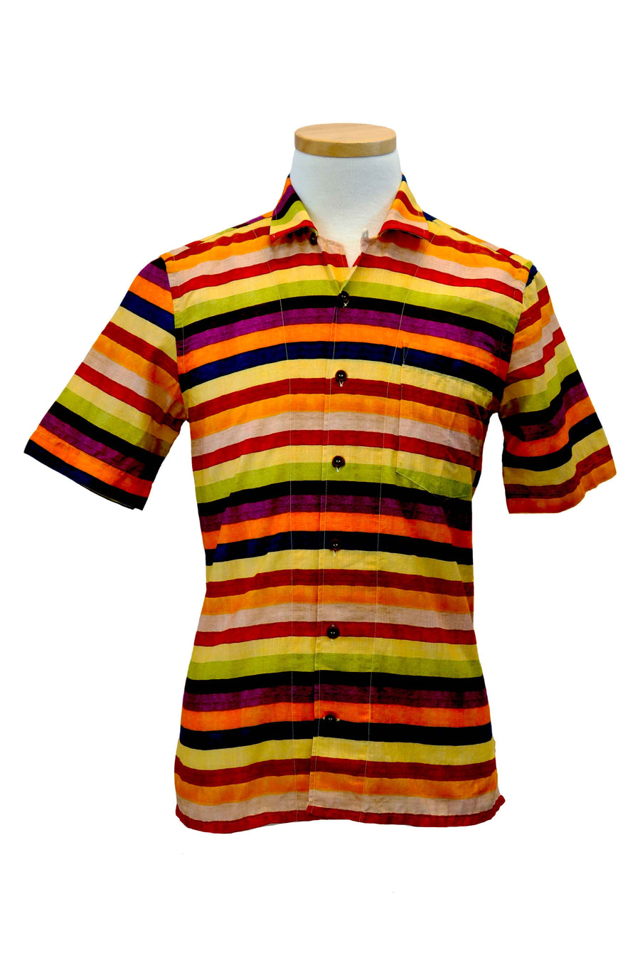 Osvaldo Trucchi S/S Shirt | Horizontal Stripe Ochre