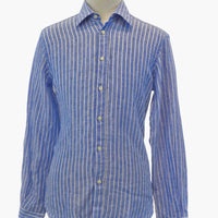 Osvaldo Trucchi Linen L/S | Sea Stripe