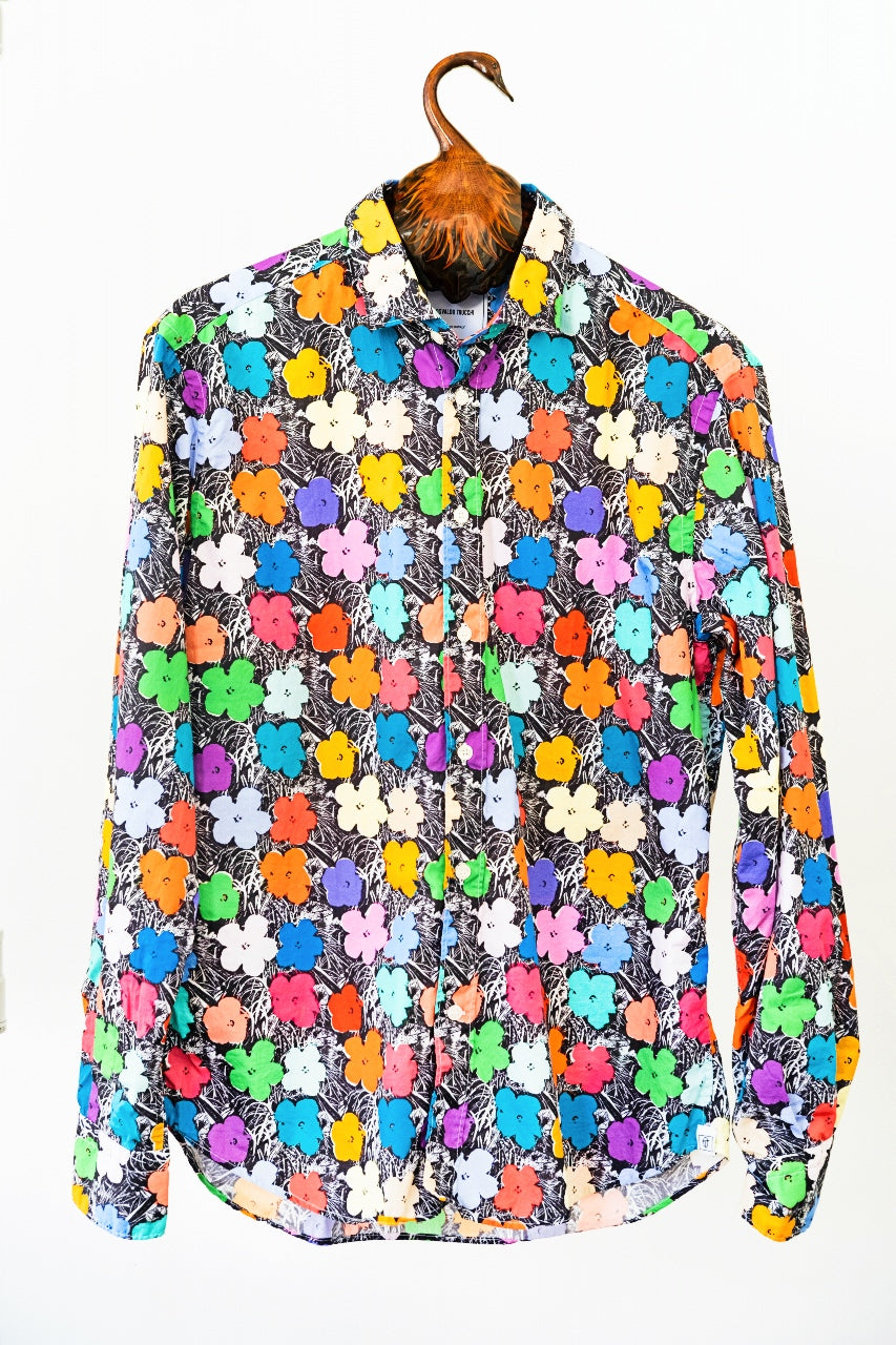 Osvaldo Trucchi Floral L/S Shirt | Navy/Pink 2170