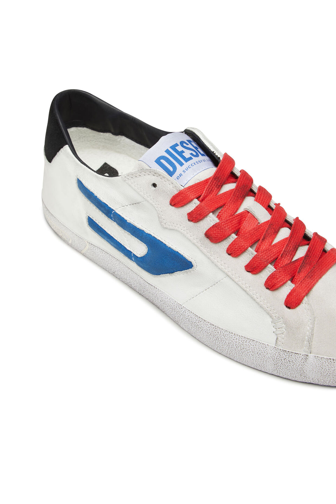 Diesel S-Leroji Low Top Trainers | Blue/Red