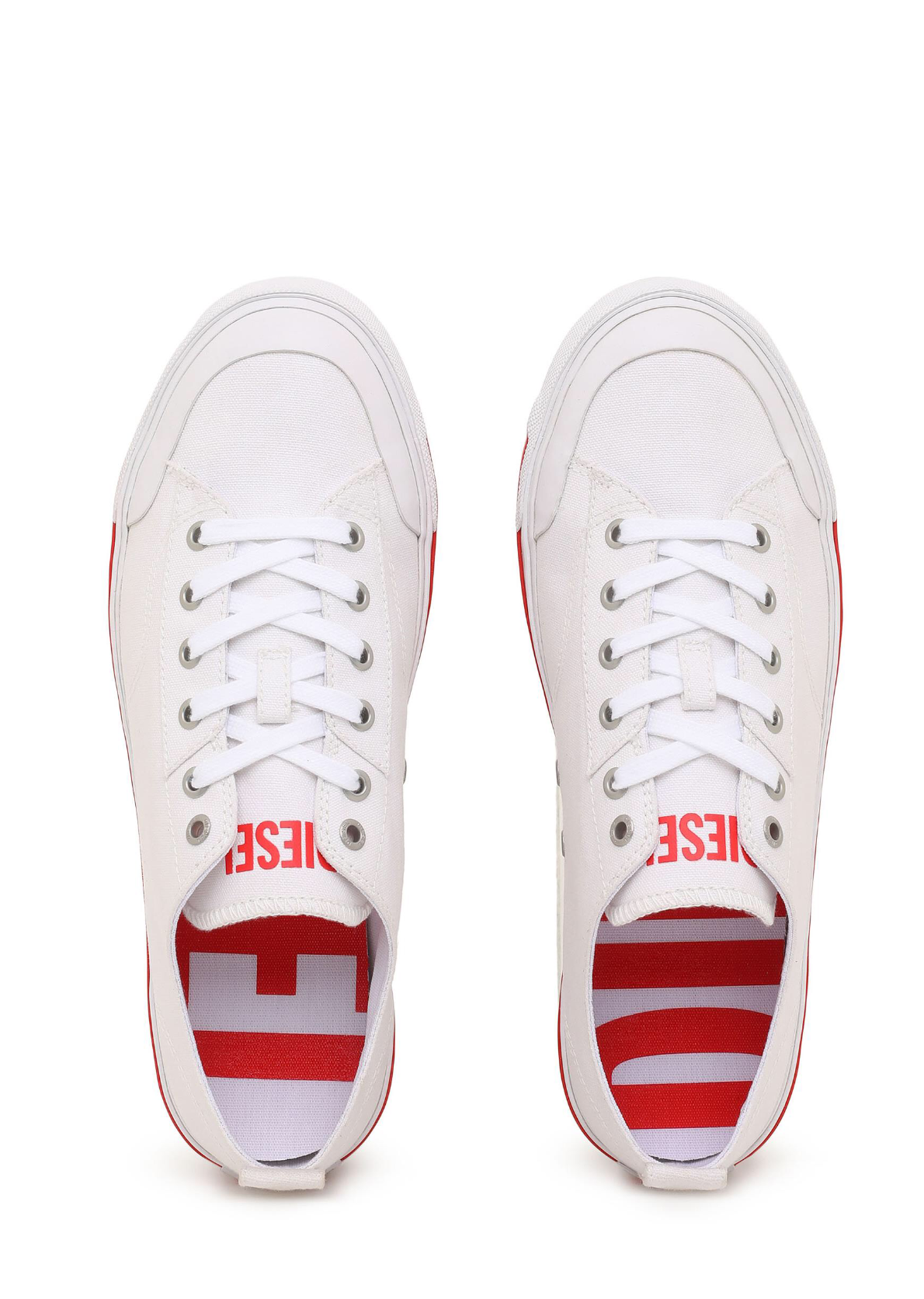 Diesel S-ATHOS LOW Sneakers | White &amp; Red