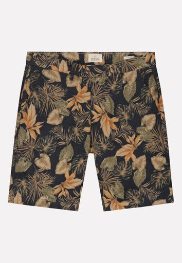 Dstrezzed Chino Shorts | Leaves Sepia & Navy