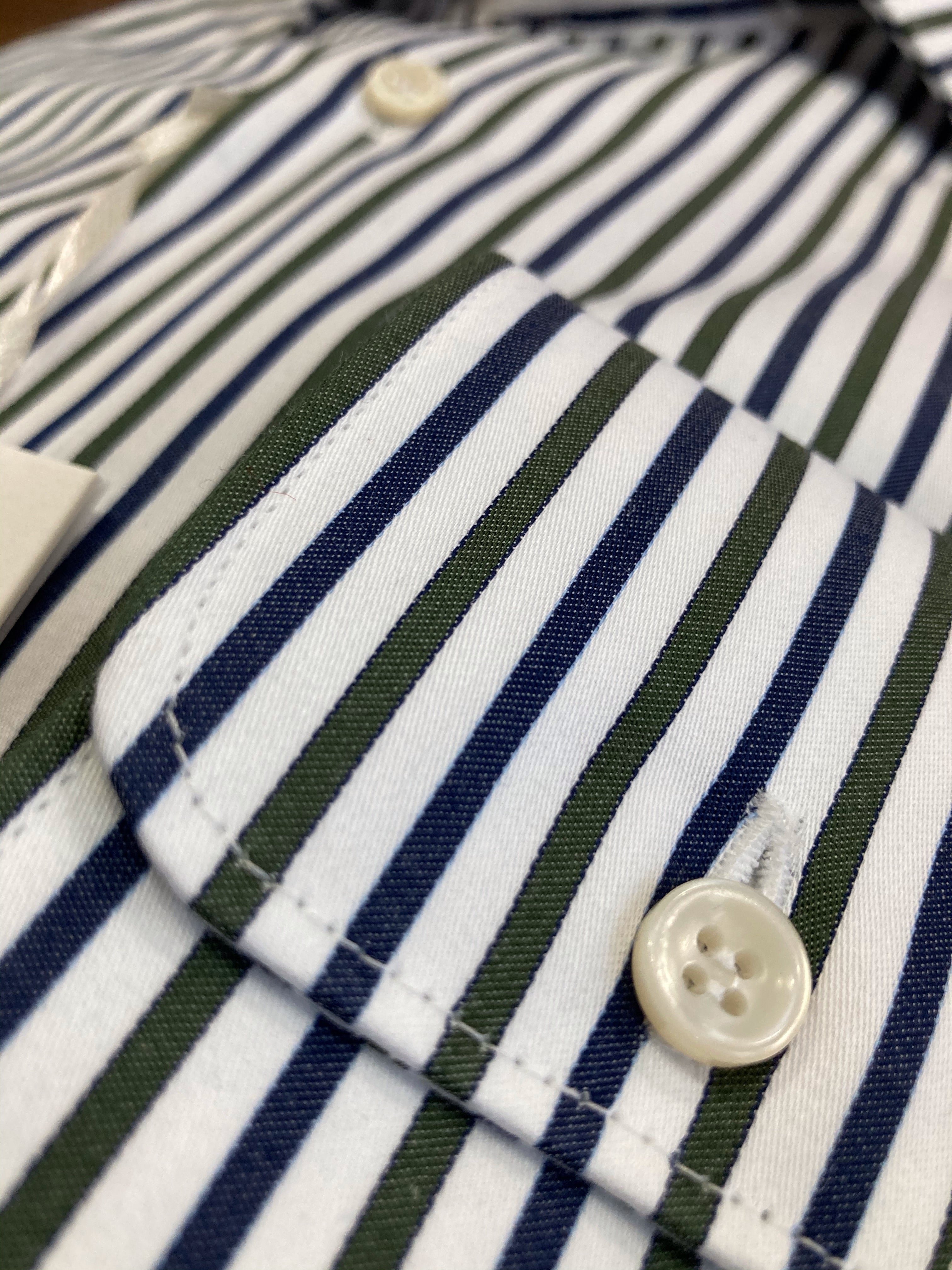 Ingram Green-Blue Stripe L/S Shirt