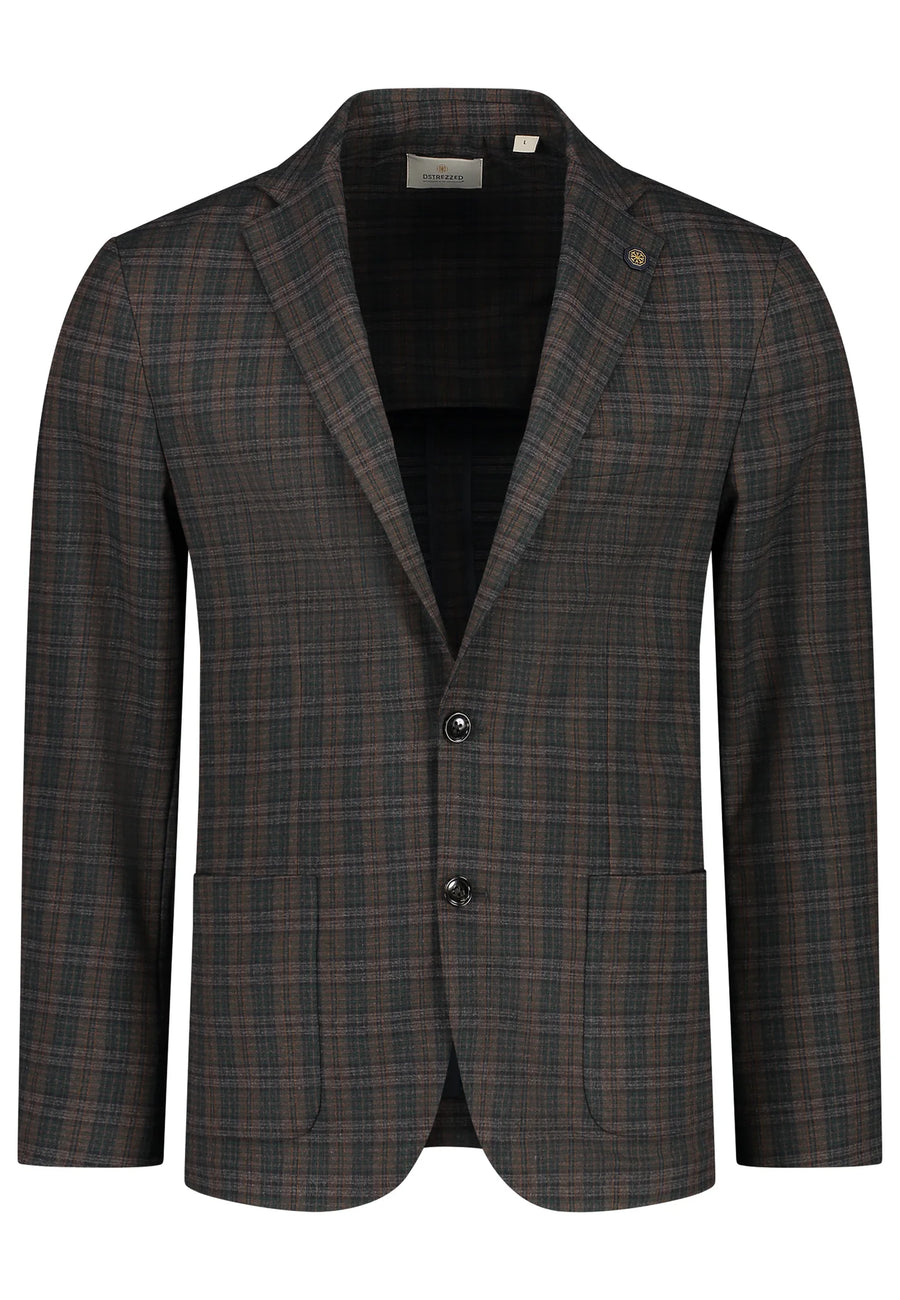 Dstrezzed Brushed Check Blazer | Dark Navy