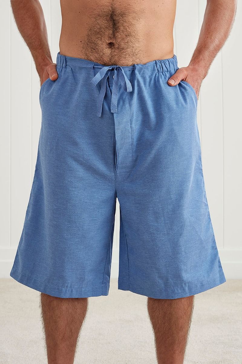 Baksana Theo Sleep Shorts | Denim Blue