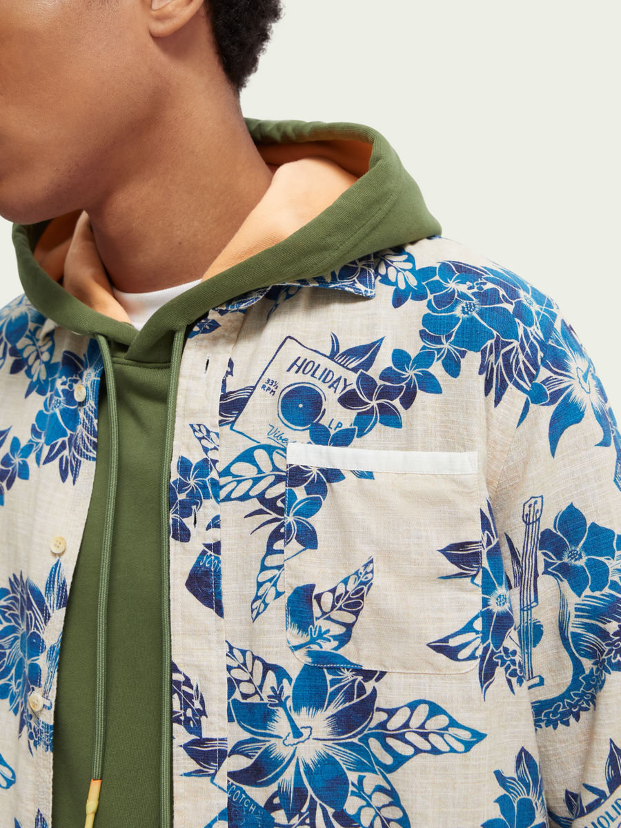 Scotch & Soda L/S Shirt Poplin | Organic Blue