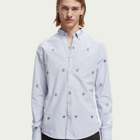 Scotch & Soda Slim Coupe L/S Shirt | Jacquard Stripe